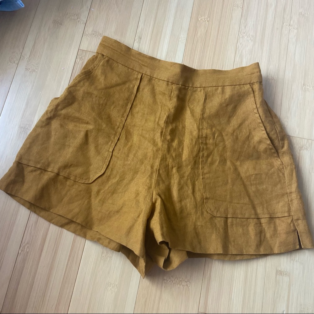 wilfred aritzia linen shorts xs